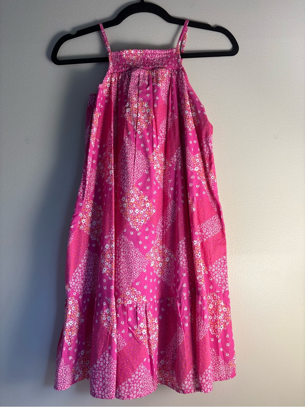 NWT Jumping Beans Bright Pink Floral Smocked Sundress